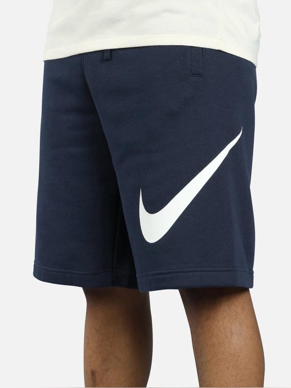 Nike Mens Sportswear Club Fleece Shorts Navy Blue Size Small Swoosh Logo